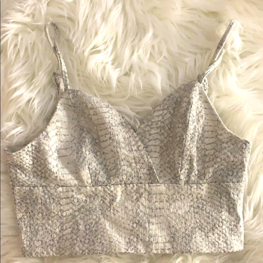 Snake Print Crop Top